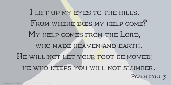 i lift my eyes unto the hills verse